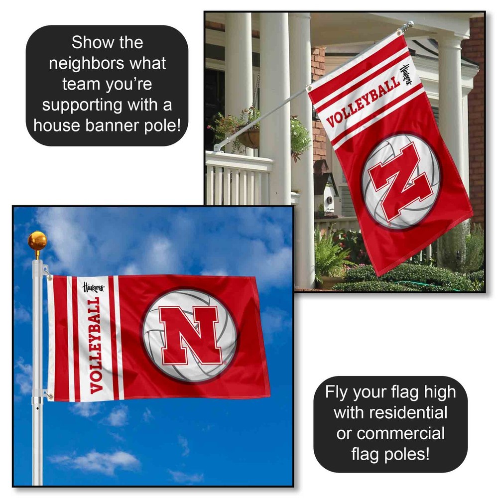 Nebraska Cornhuskers Volleyball 3x5 Flag