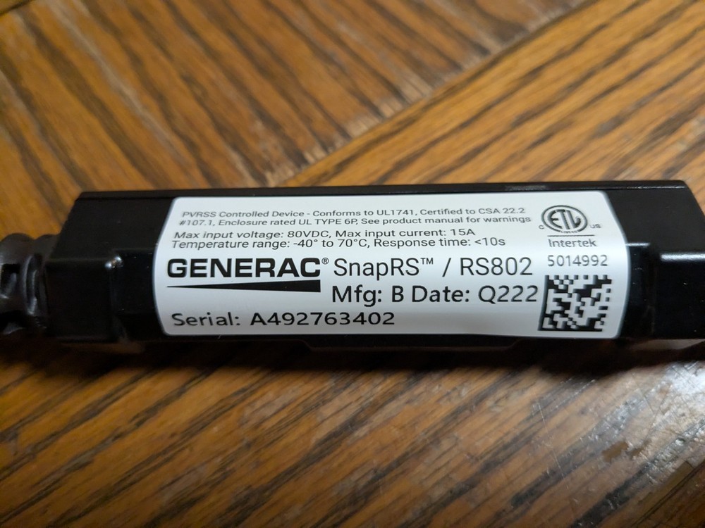 Generac RS802 Inline Disconnect Device Box of 36