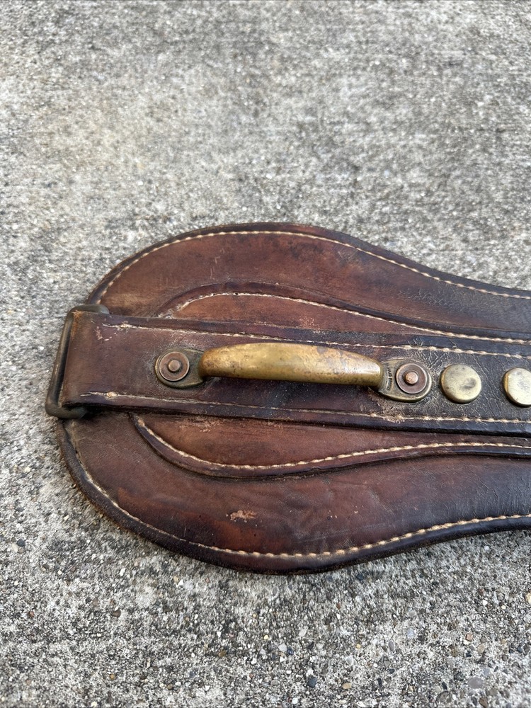 Vintage Leather Pony Harness Saddle Brass Studded