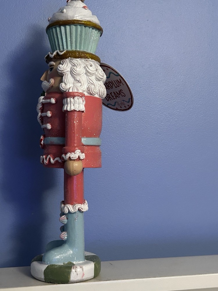 Christmas Candy Cupcake Nutcracker with Gingerbread Man New But Read!