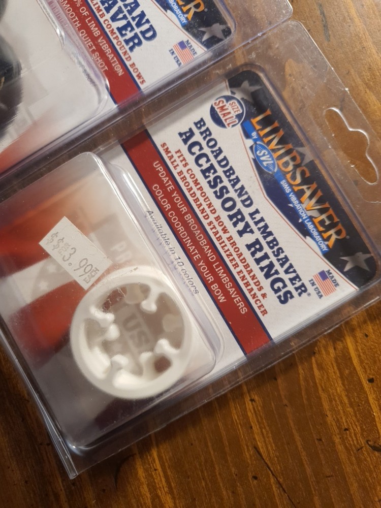 LimbSaver Broadband Dampener for Solid Limb Compound Bows, Black & White 2-Pack