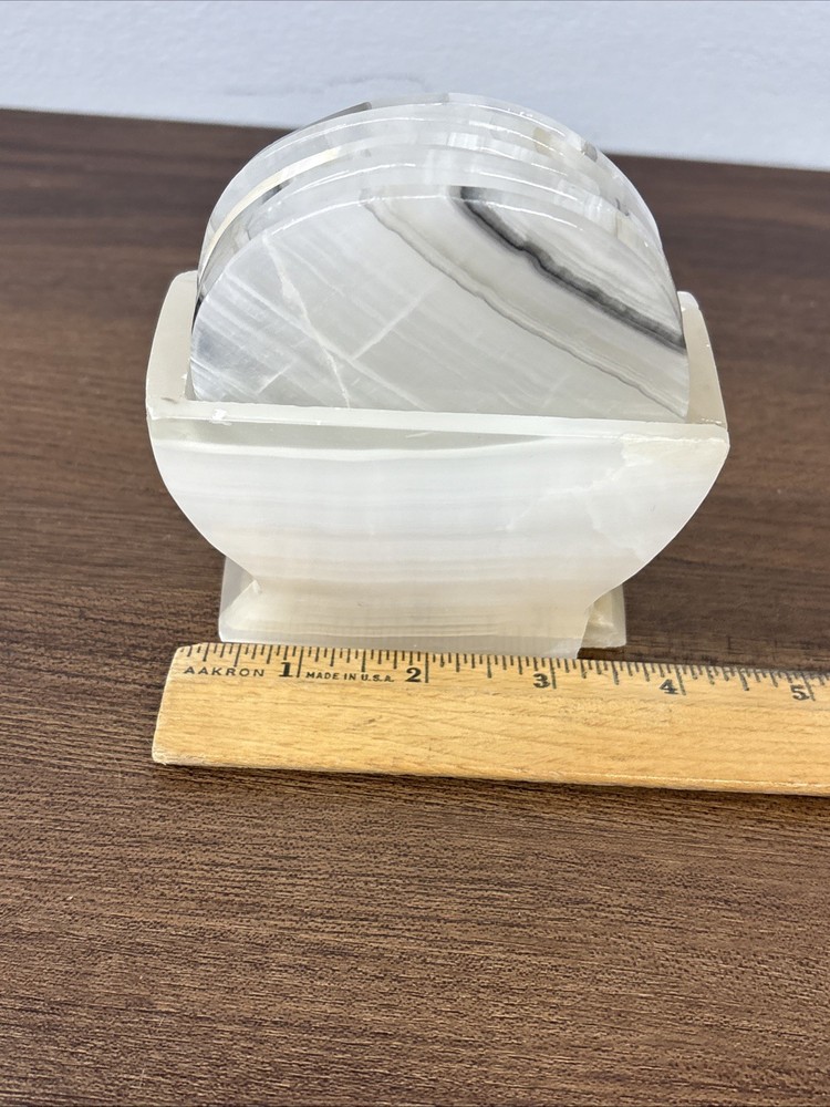 Vintage Onyx/ Calcite Coaster Set