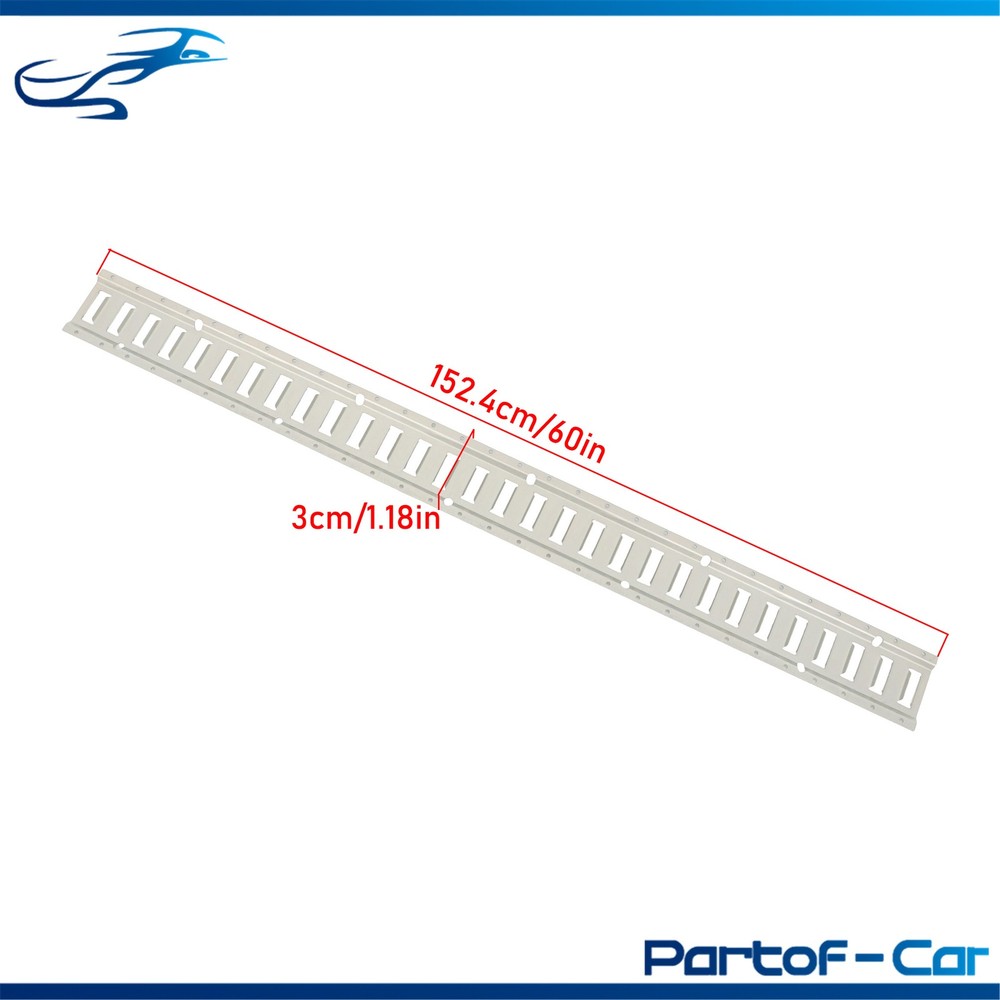 Silver 2 Pack 60" E Track Rail Sections Fit For Mounting In Trailers