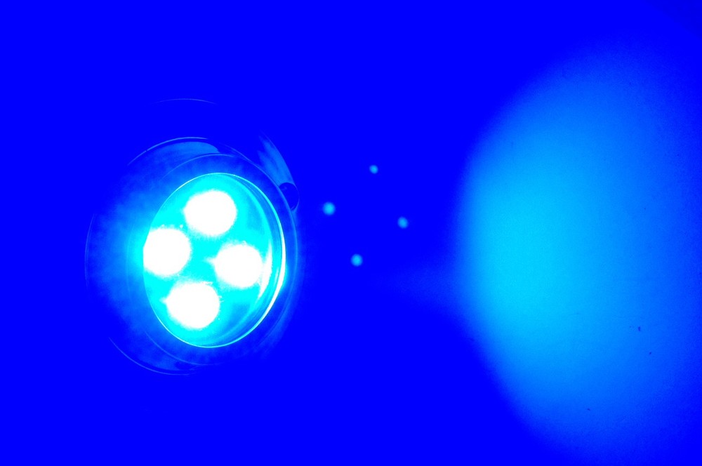 Pactrade Ultra Bright Blue LED Stainless Steel Underwater Light Surface Mount