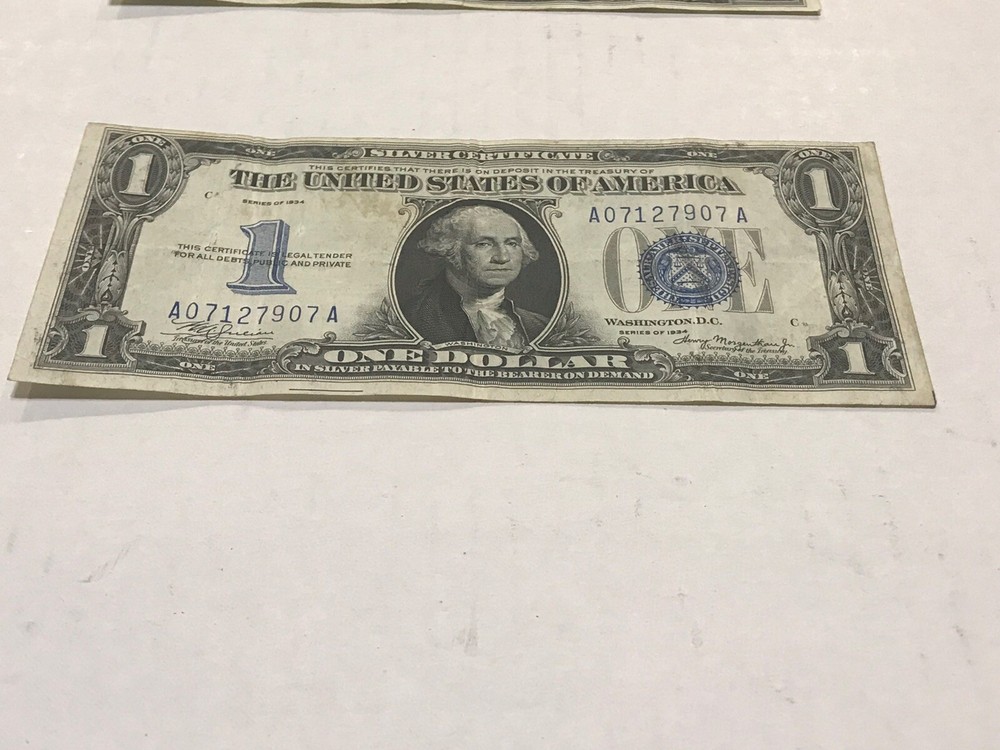 1934 $1 Silver Certificate Funny Back in Higher Grade Great Looking Note