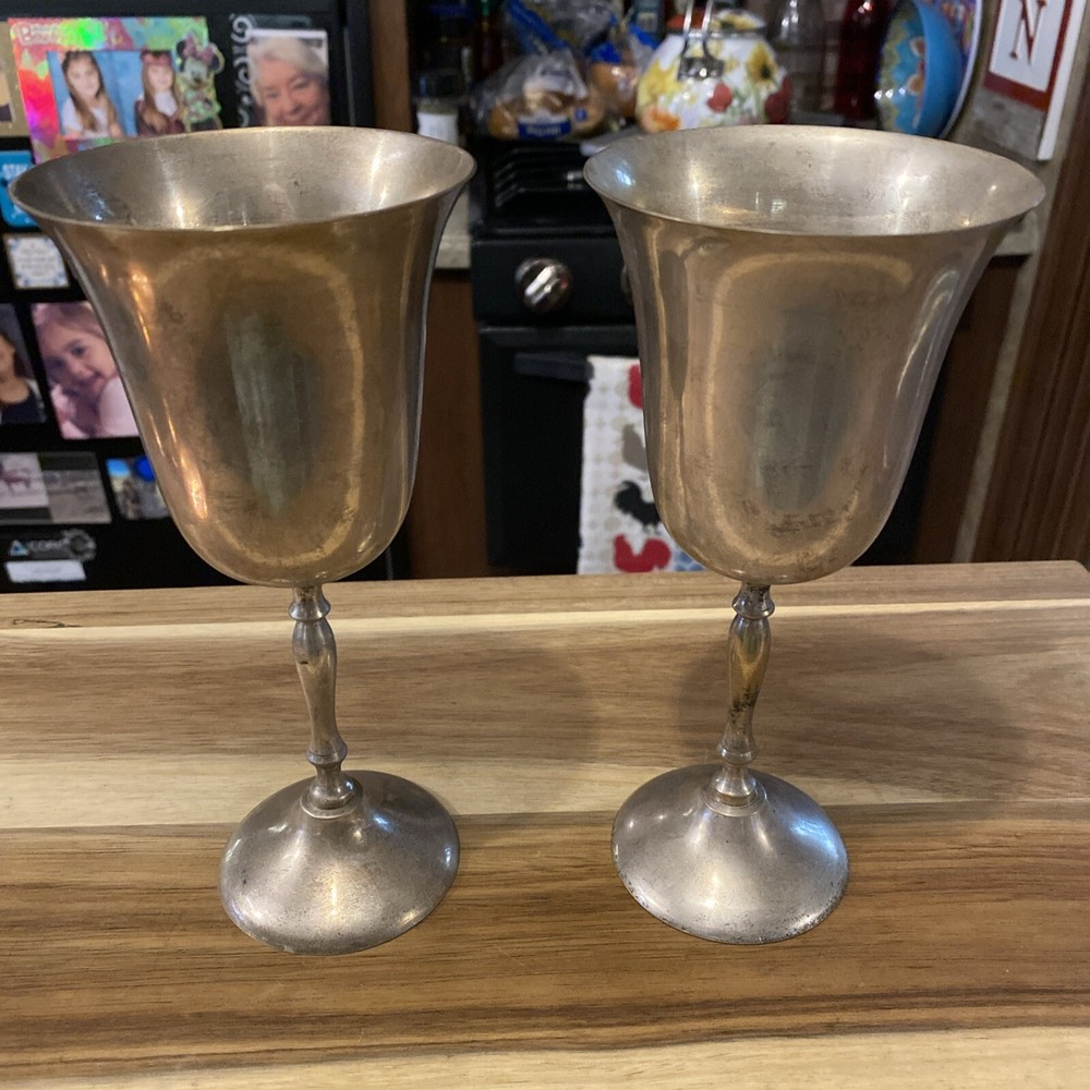 Solid Brass Goblets Made In India 25th Anniversary Maurice Dutchin