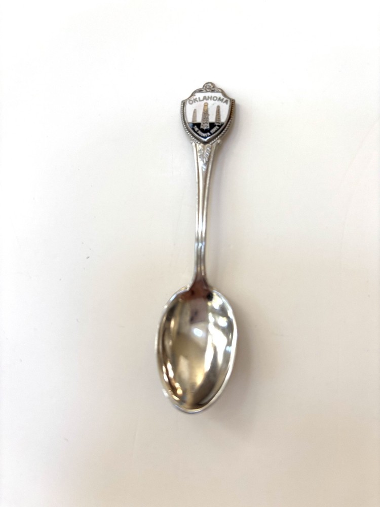 Sterling Silver Oklahoma Collectors Spoon ~3 3/8"