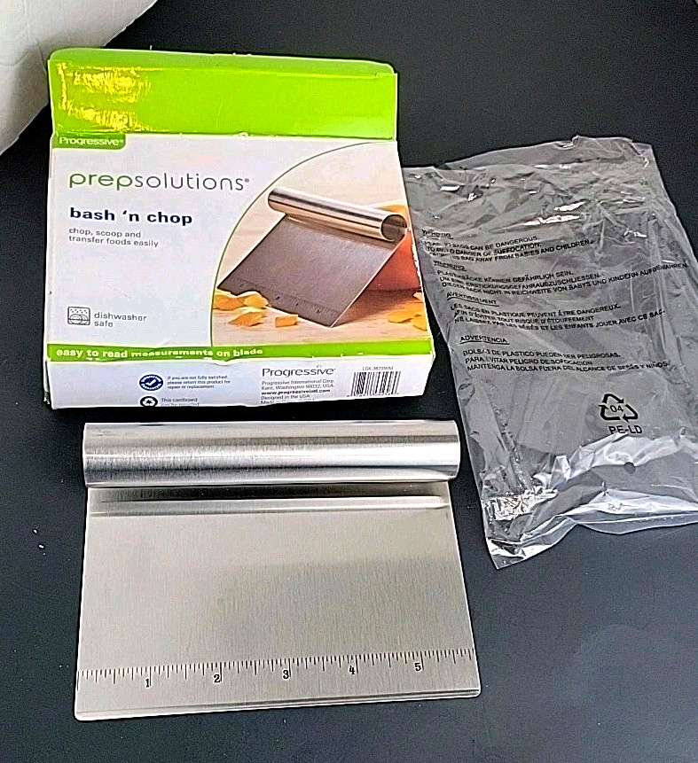 Prep Solutions® Bash 'n Chop Stainless Steel SCOOPER Kitchen Tool - NEW