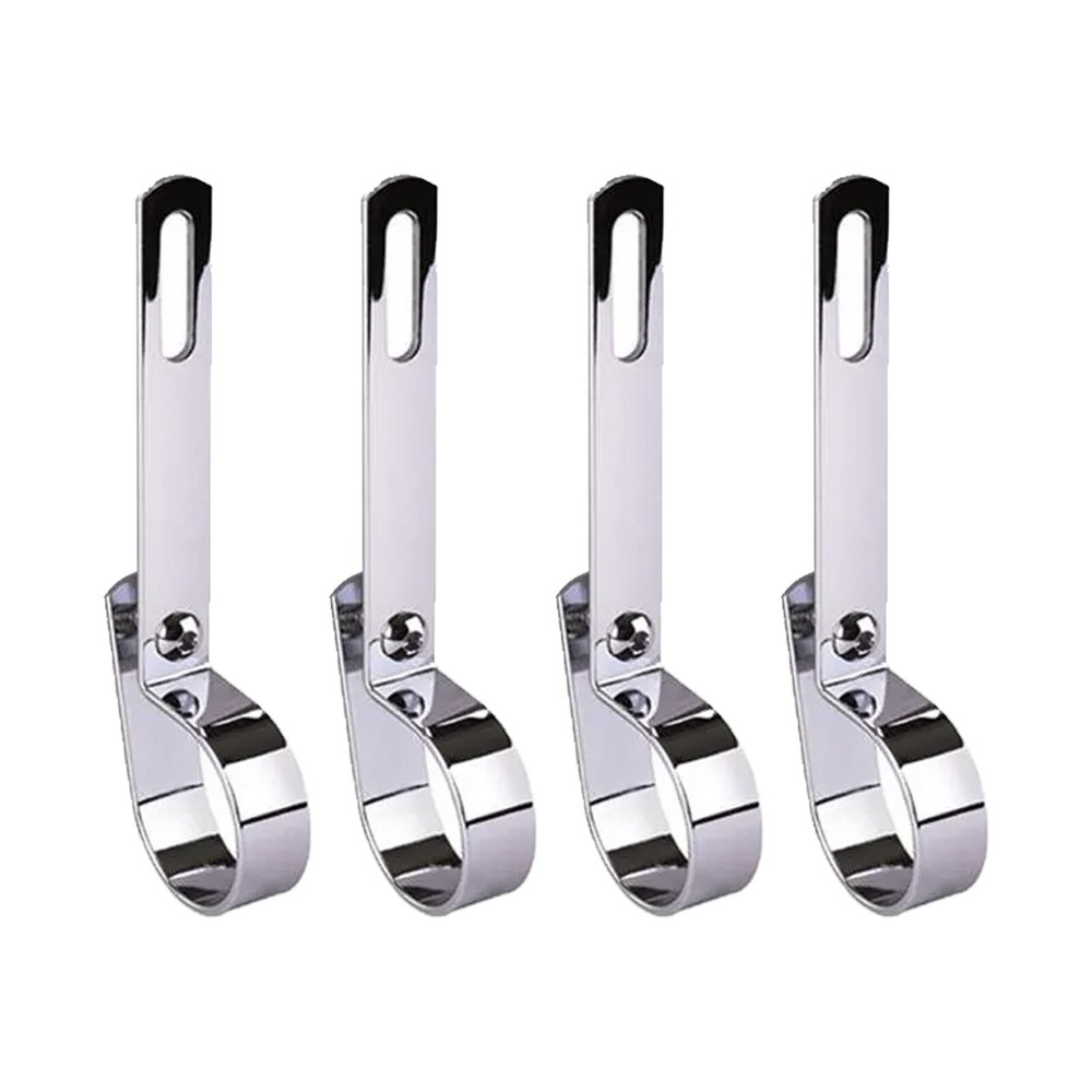 Chrome Lake Pipe Brackets - 4 Pack