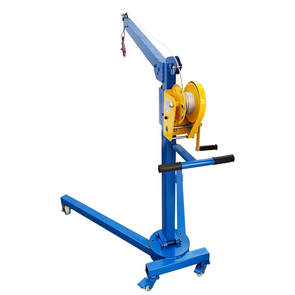 Small Folding Crane Manual Portable Lifting Machine Elevator Max 1100LBS
