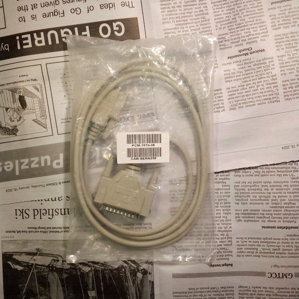 SATO CL4XXe - Epson Null Modem Cable - Beige - SEALED
