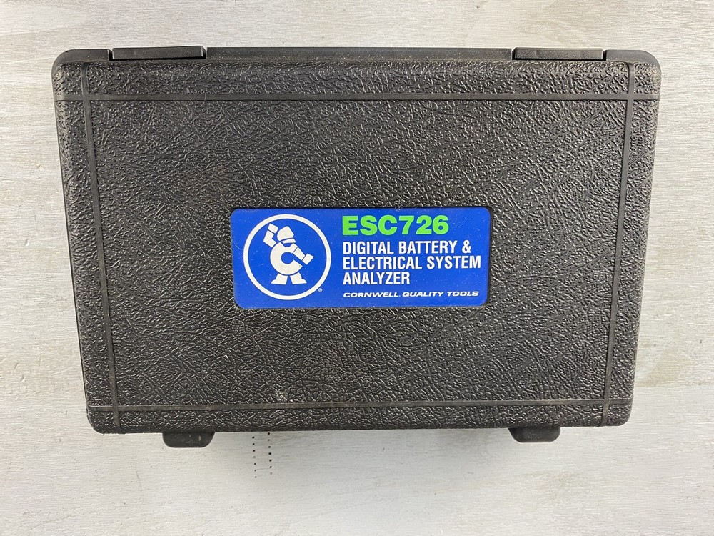 Cornwell ESC726 digital battery and electrical system analyzer With Book & Case