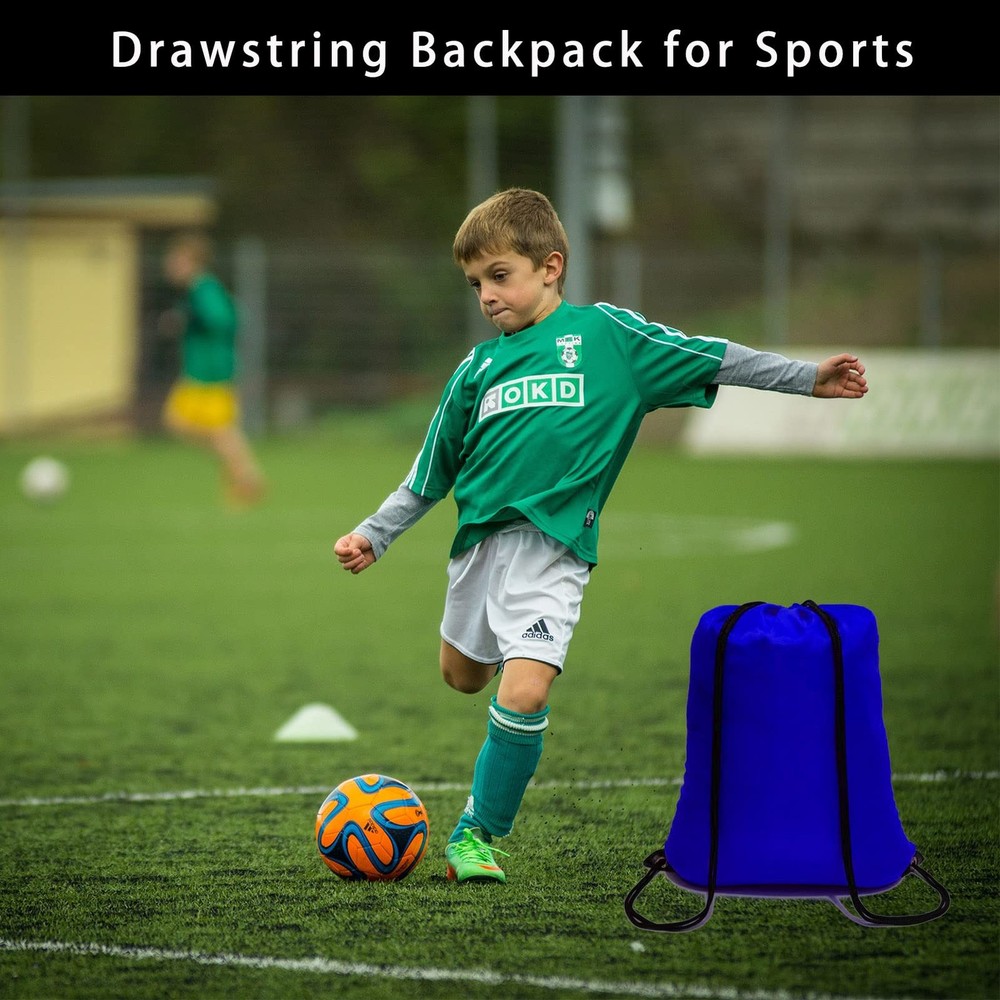 CAIHONG 100 Pack Drawstring Backpack Royal Blue-100Pack, Blue-100pack