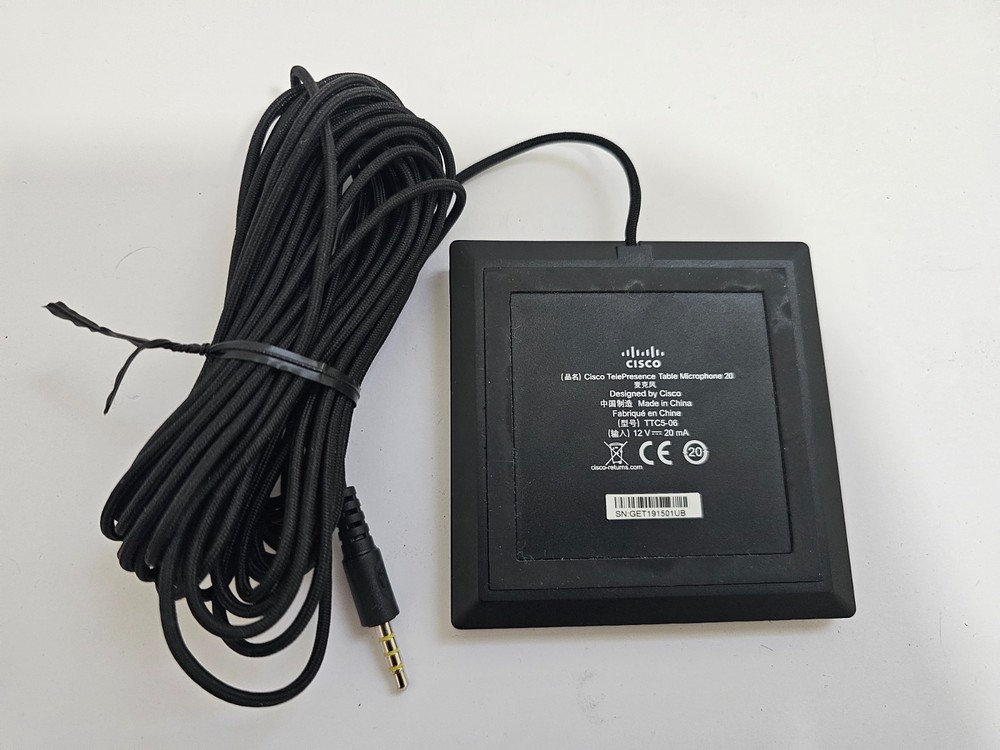 Cisco CTS-MIC-TABL20 Table Microphone 20 4-pin Mini Jack