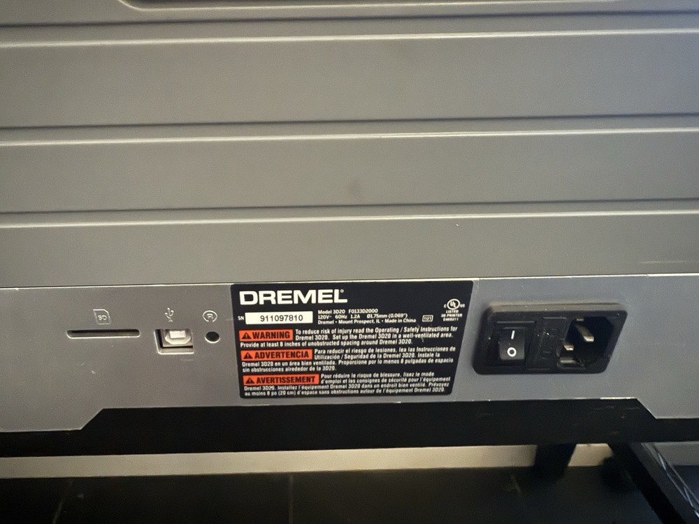 Dremel 3D20 Idea Builder 3D Printer *Power Tested Only*