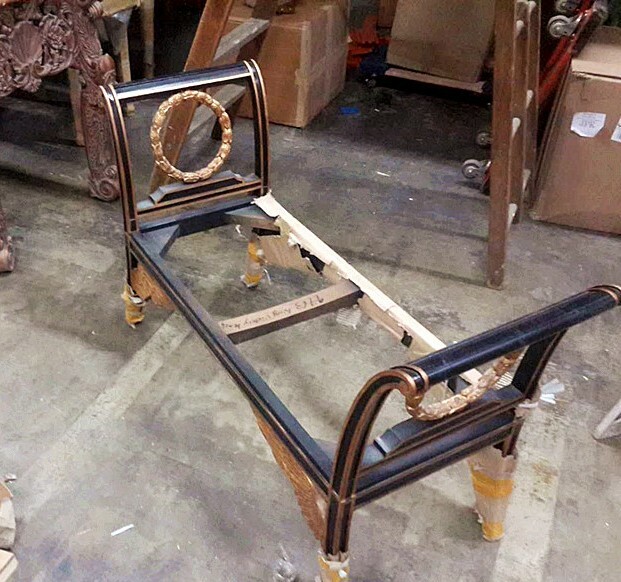 NEW WING VICTORY GOLD CARVING BENCH FRAME ONLY