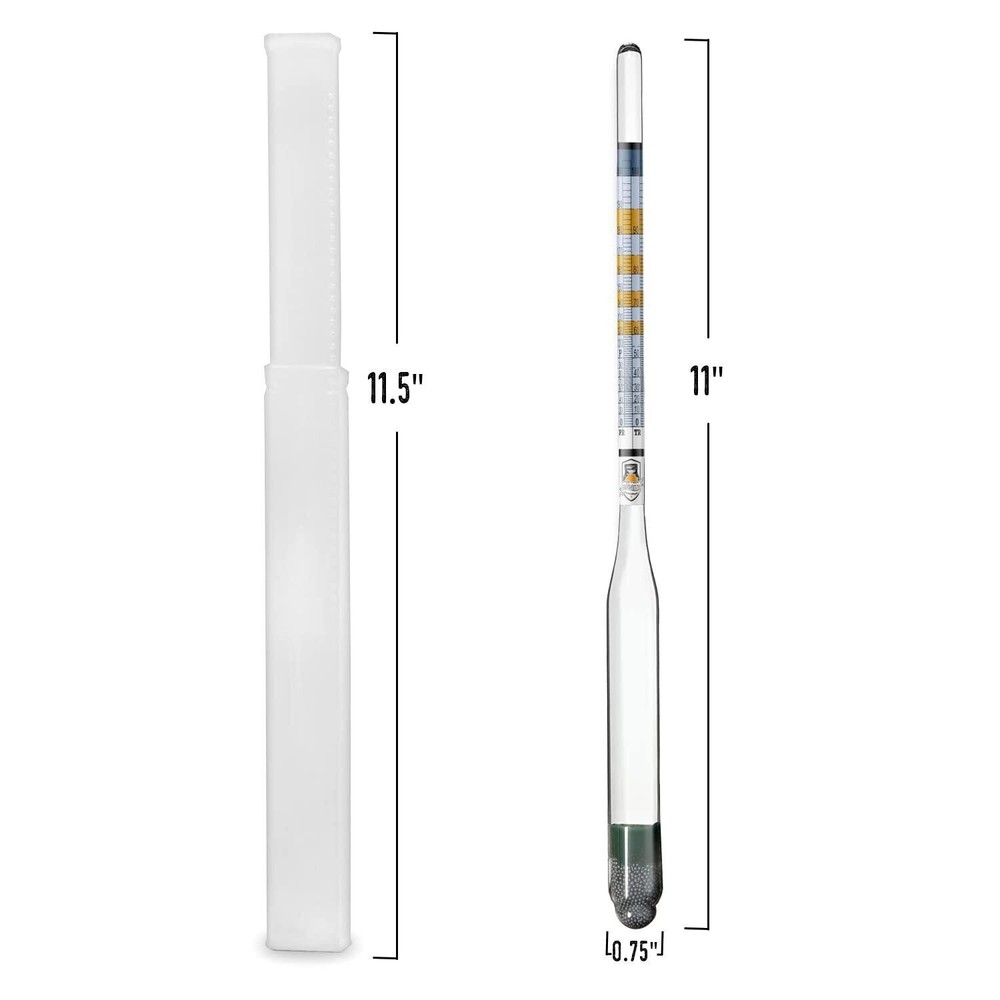 Proof & Tralle Hydrometer - Accurately Measure Alcohol Content