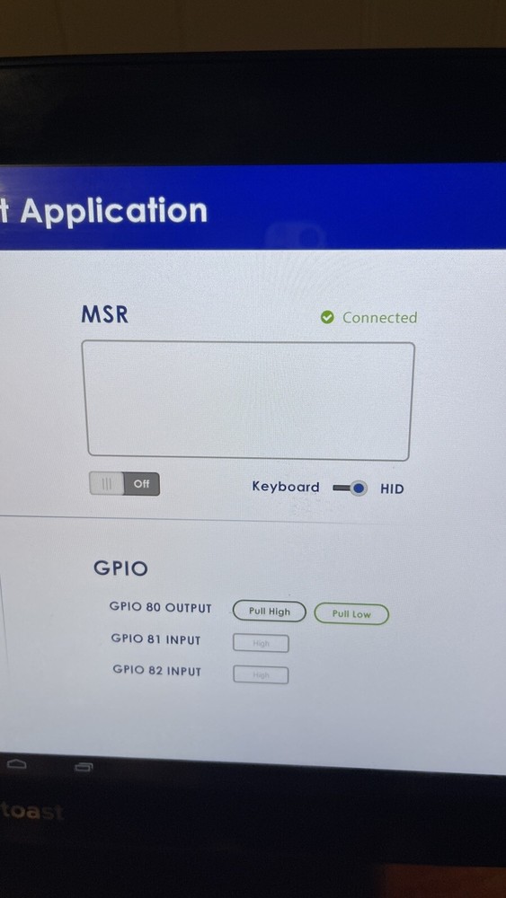 Toast / Elo Touch MSM8960 Android POS System W/ Credit Card Reader MSR. Working!