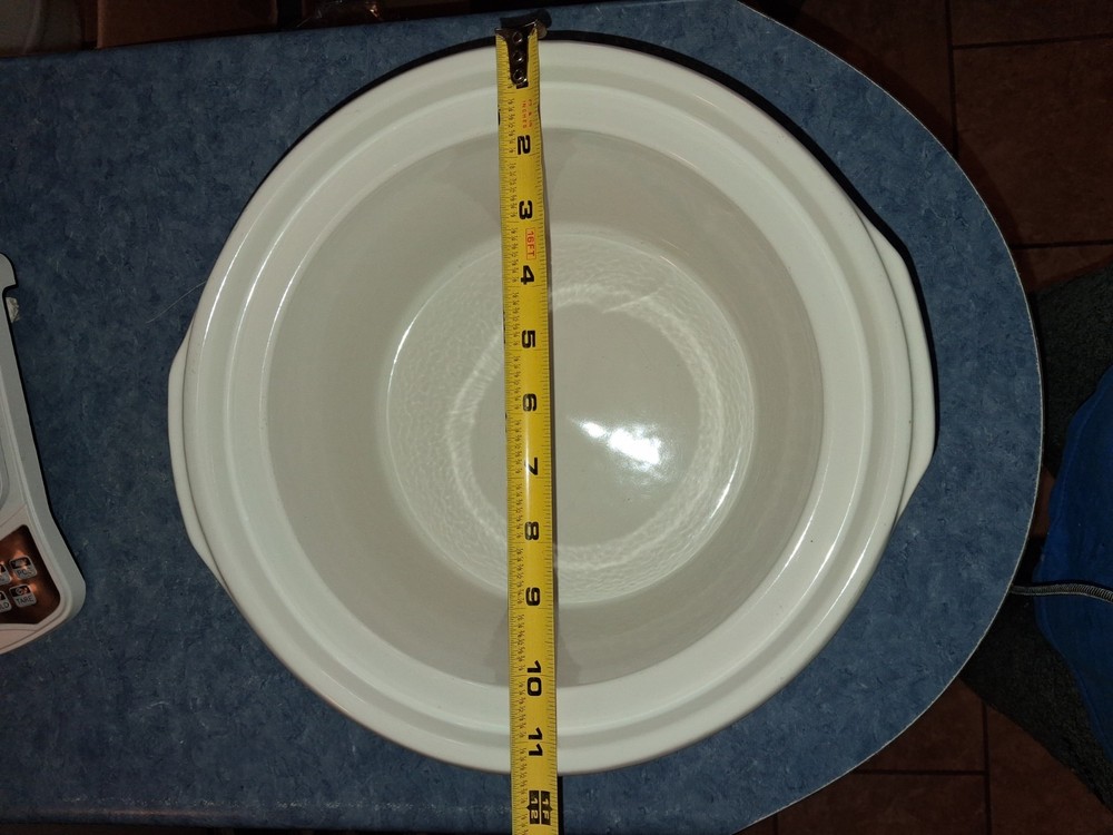 Replacement Rival Crockpot 3355 Ceramic Crock INSERT ONLY 5 qt Slow Cooker White