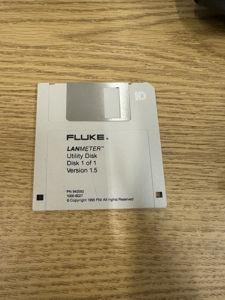 FLUKE 672 Ethernet LANmeter Network Analyzer W/ Bag Disk Adapter Powers UNTESTED