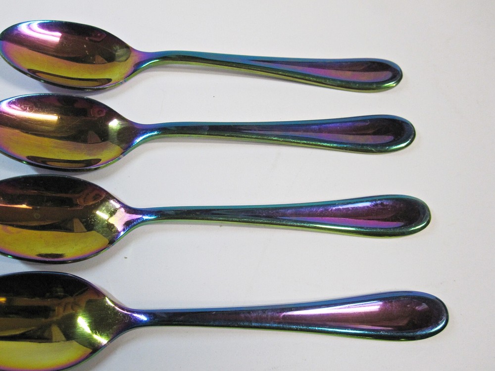 Cambridge CELESTE RAINBOW 4 Teaspoons Set Stainless 5 in.