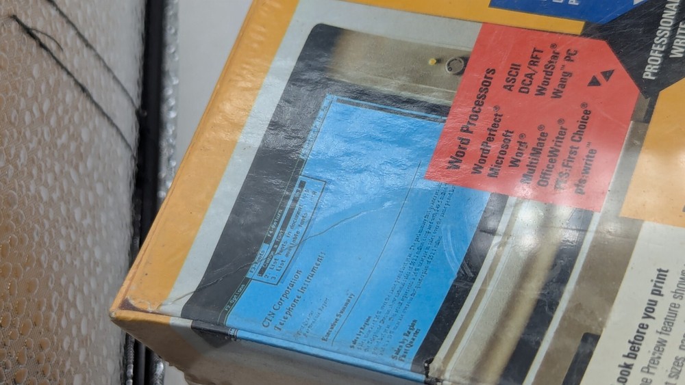 Professional Write Word Processing Software v 2.2 IBM DOS 5.25" Disks VINTAGE