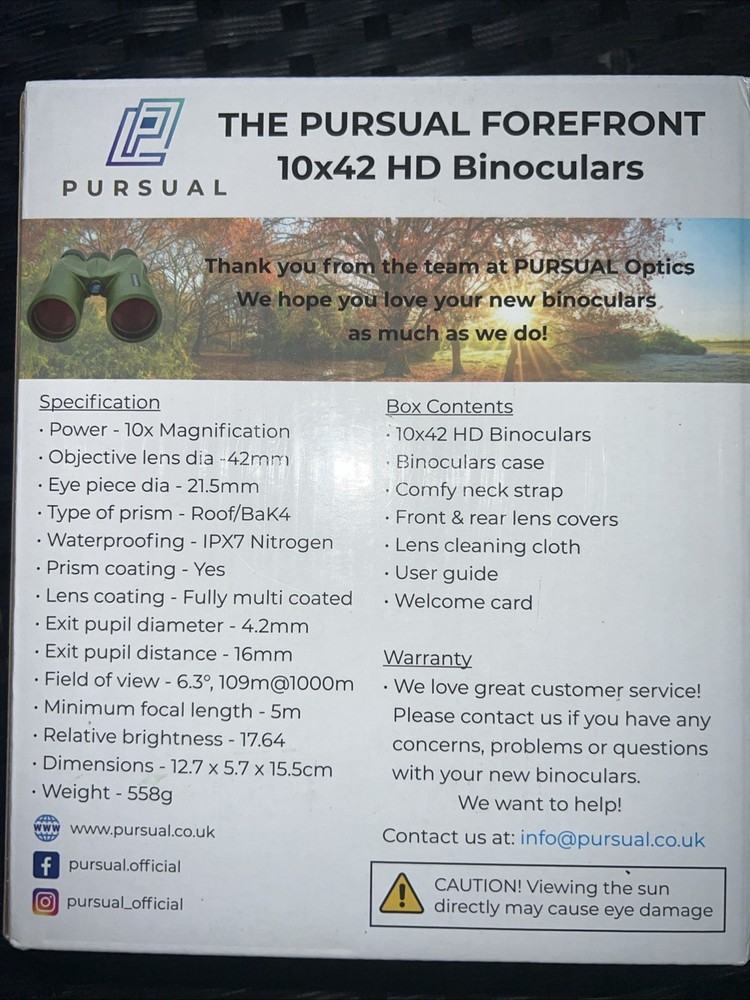 The Pursual Forefront HD Binoculars