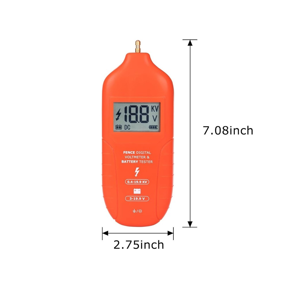 Multi-Function Electric Fence Voltage Tester Max 19.9kV - Ergonomic Design