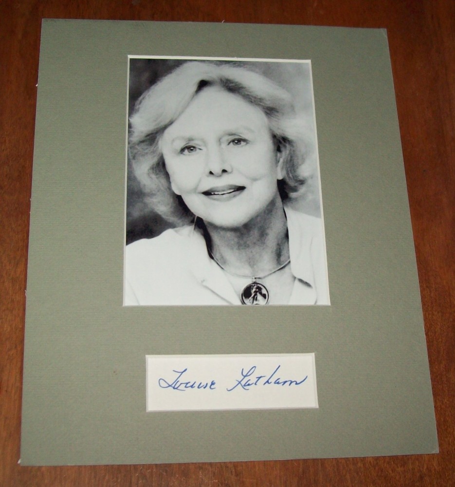 Louise Latham Cut Autographed 4x5.5 Picture