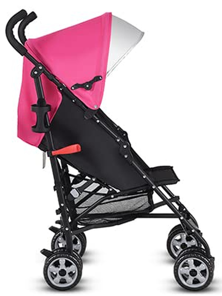 Compact Lightweight Baby Stroller for Travel - Adjustable, Foldable, Pink
