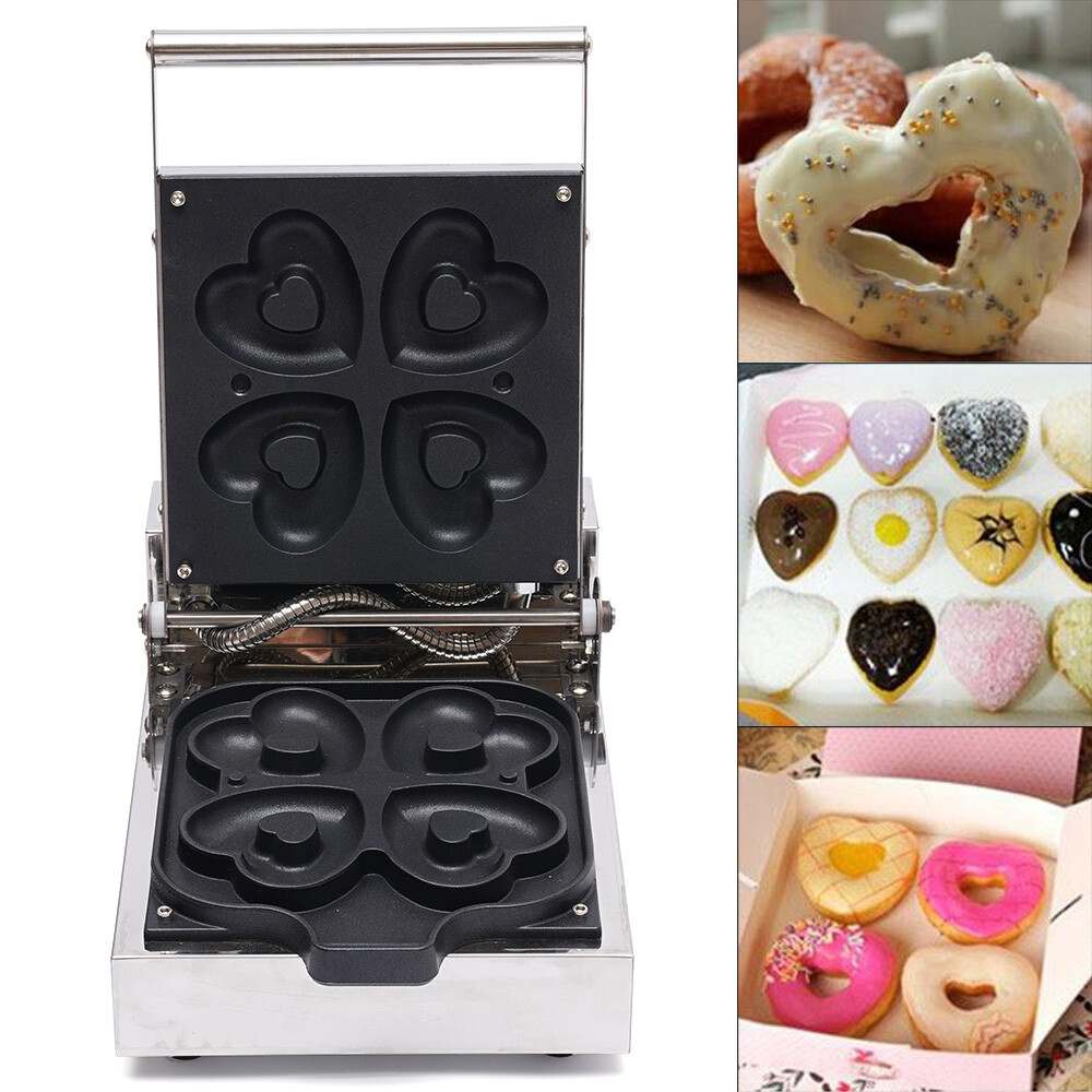 Heart Shape Doughnut Maker Donuts Machine Non-Stick Coating 122-572℉ 1100W