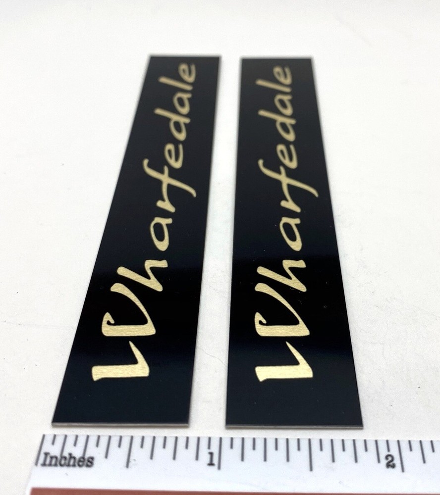 Wharfedale Custom Aluminum Speaker Badge PAIR
