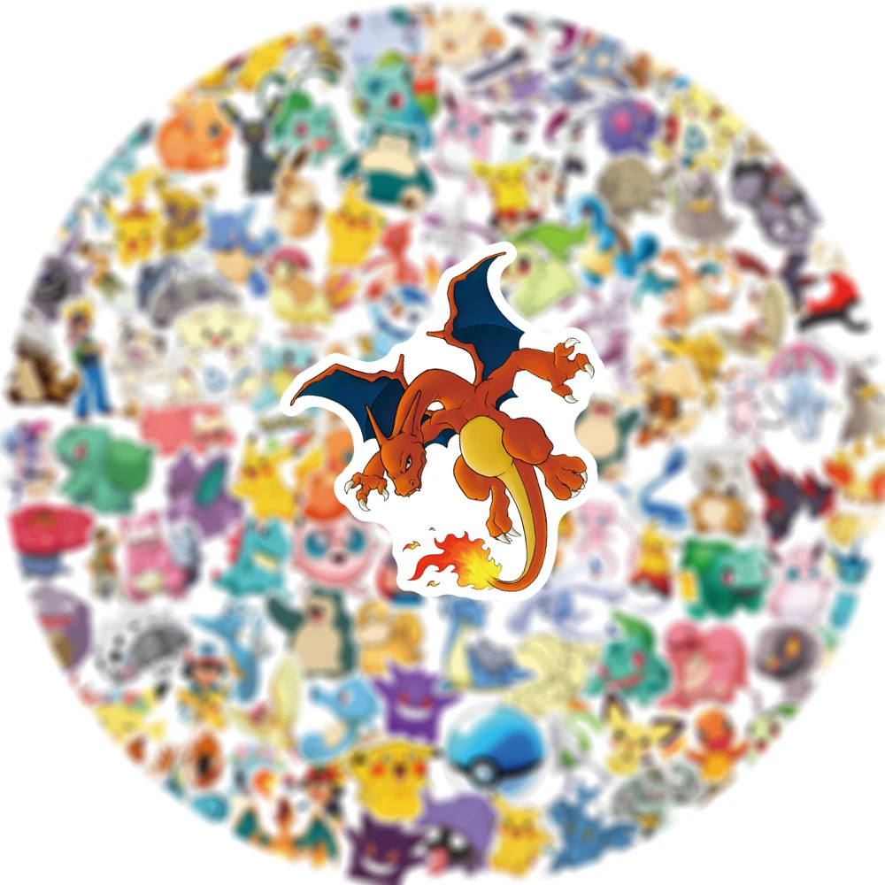 100 Pc Pokemon Stickers Classic Original Decals Charizard 151 Random Assortment