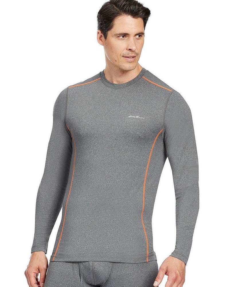 Men's Eddie Bauer Performance Lightweight Crew Baselayer Top Black, Medium