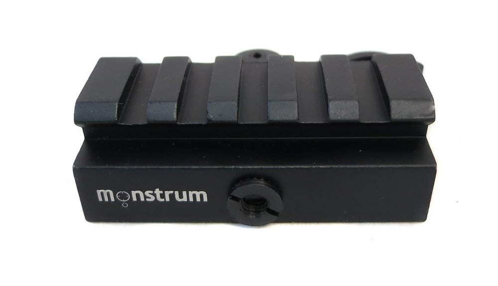 Monstrum Tactical Low Profile Picatinny Riser Mount with Quick Release, Black