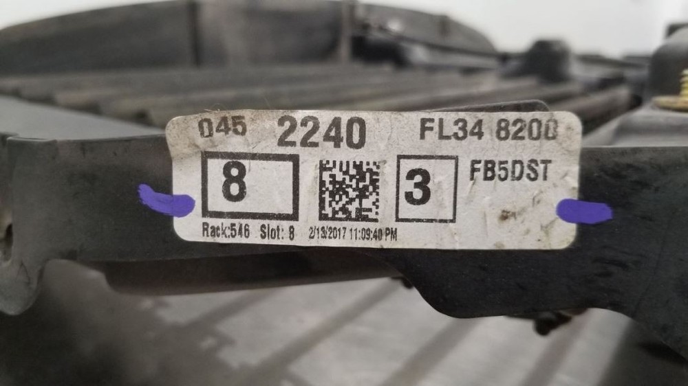 17 FORD F150 2.7L UPPER AIR SHUTTER