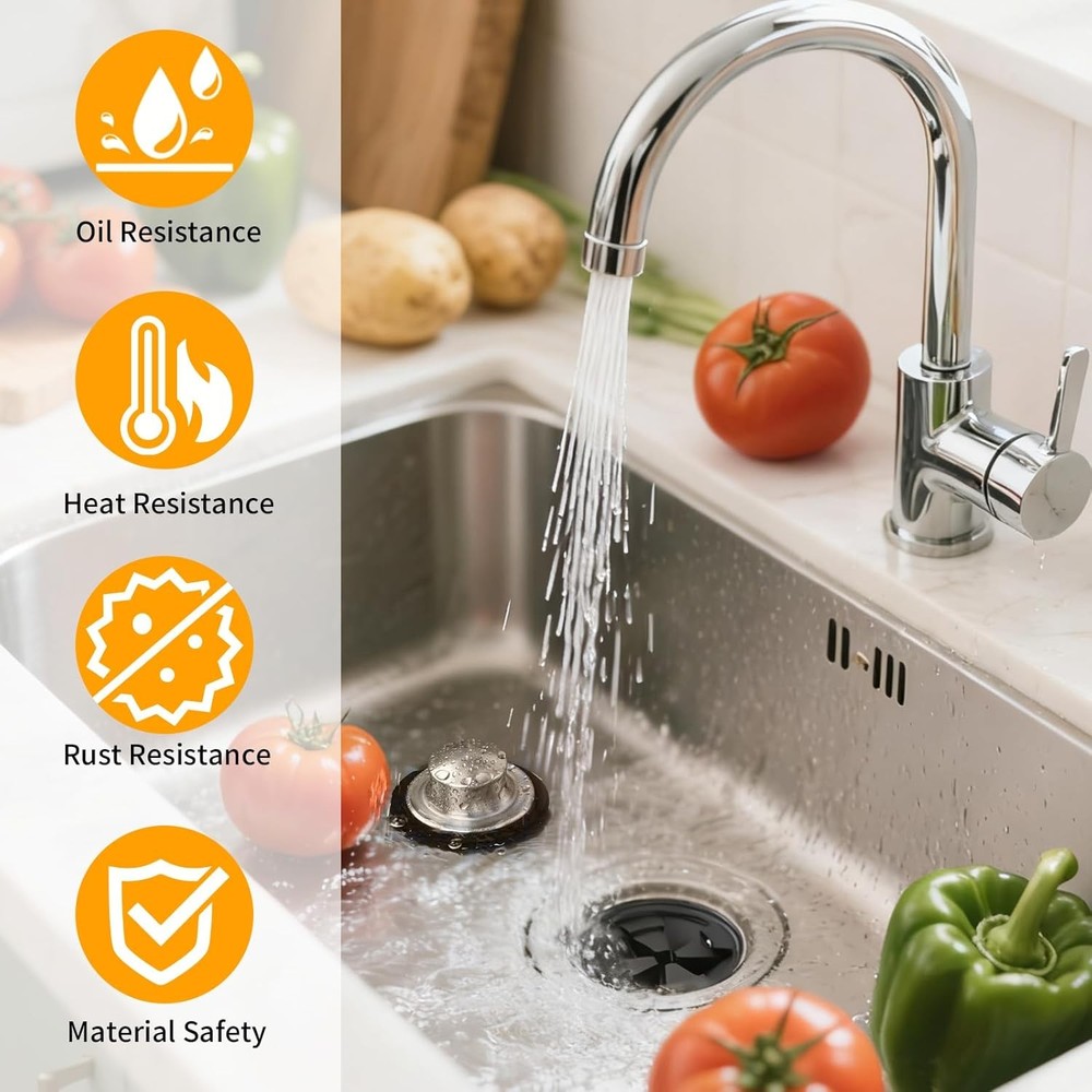 Garbage Disposal Stopper W/ Splash Guard Insinkerator Kitchen Sink Drain Plug