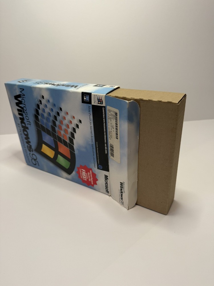 Microsoft Windows 95 OS 3.5" Floppy MS-DOS PCs 1995, Includes Key