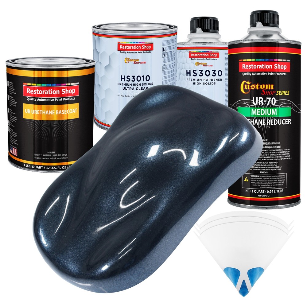 Neptune Blue Firemist Premium Quart URETHANE BASECOAT CLEARCOAT Auto Paint Kit