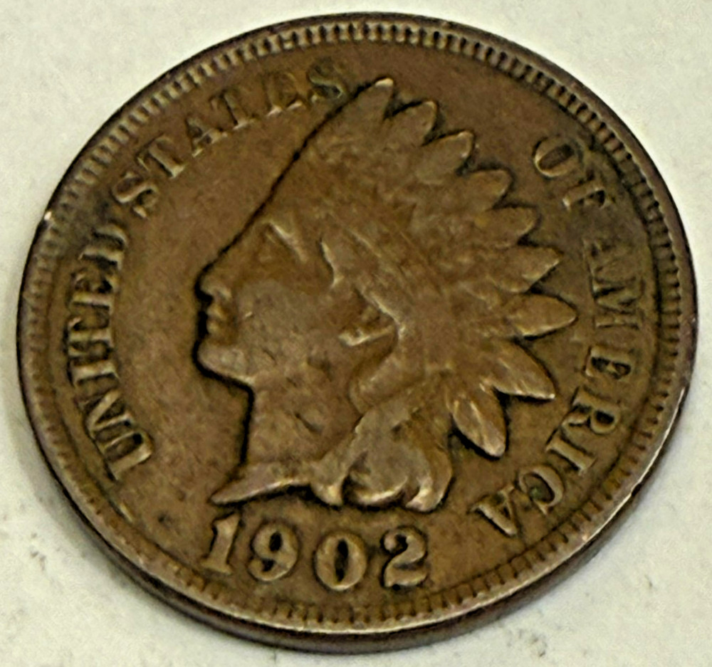 1902 Indian Head Cent - Actual Coin Shown -