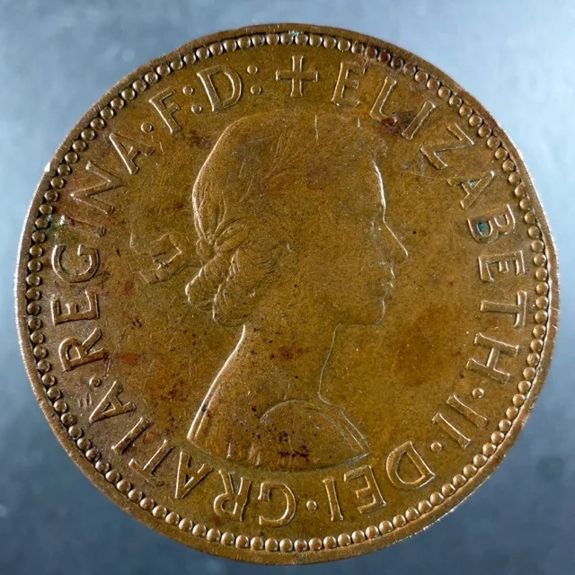 1960 Great Britain Half Penny Choice Example Elizabeth II Bronze