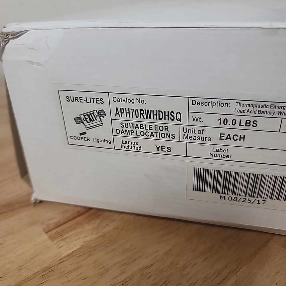 Sure-Lites APH70RWDHSQ Exit Sign Emergency Lighting New Open Box