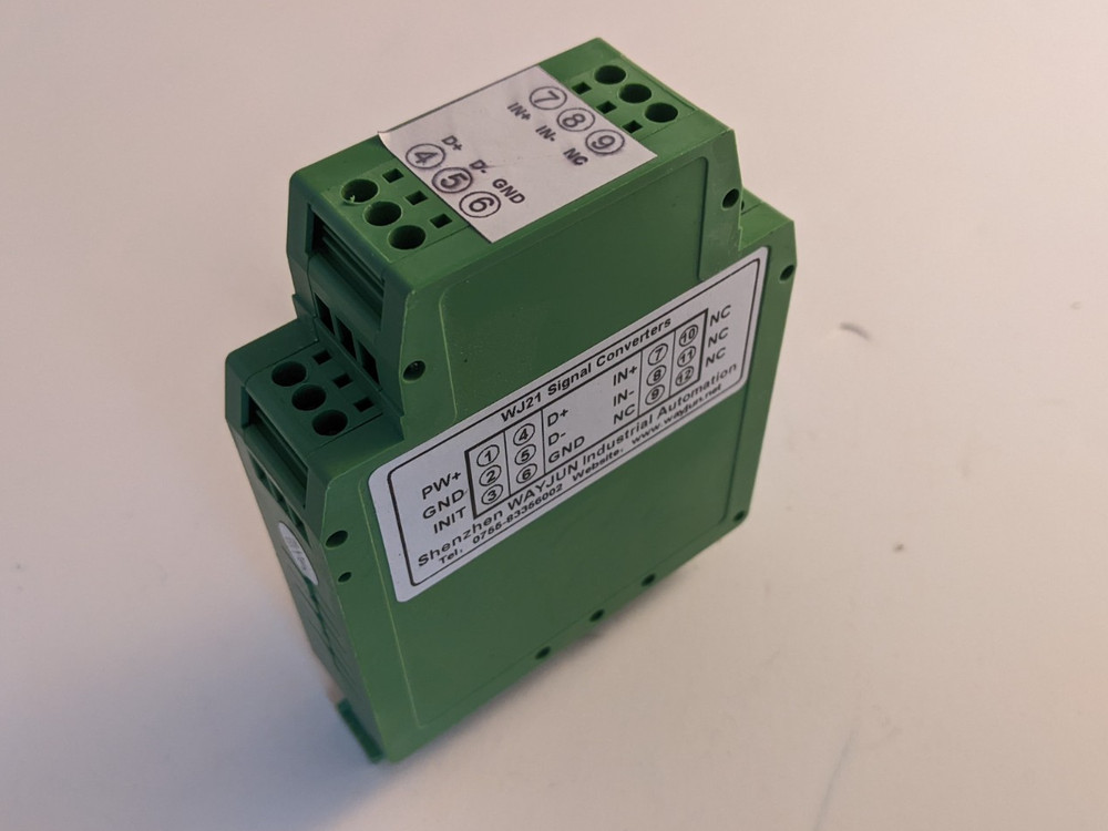 Input: 0-10V to Output: RS-232 converter DIN Rail