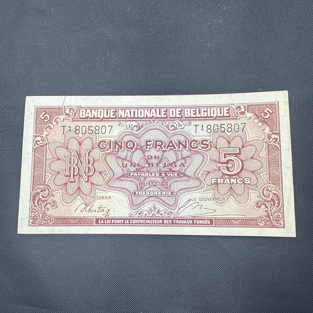 *1943 5 Francs Cinq Francs Banknote