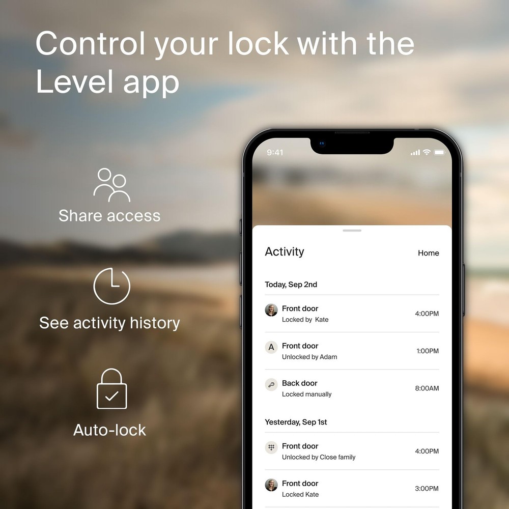 Level Lock+ Deadbolt Smart Lock - World's Smallest Smart Lock Plus Apple Home