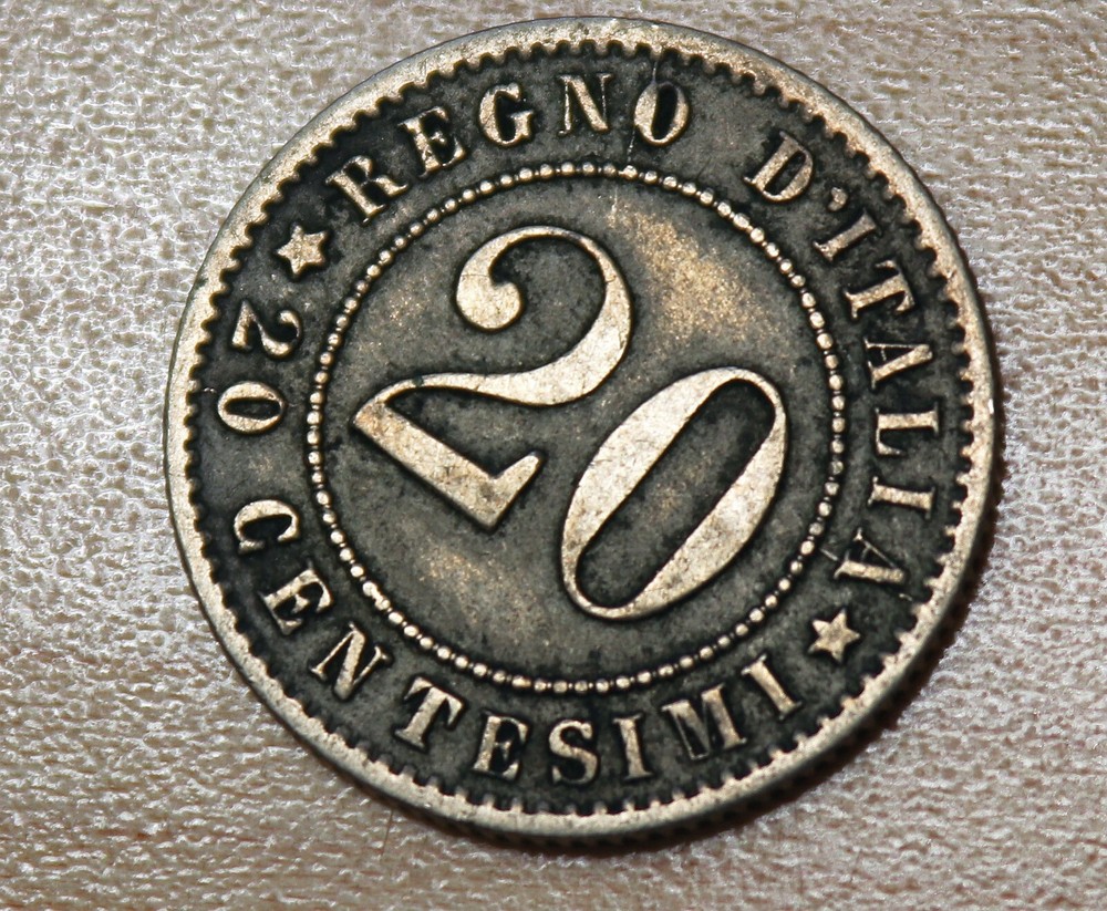 1894 R Italy 20 Centesimi