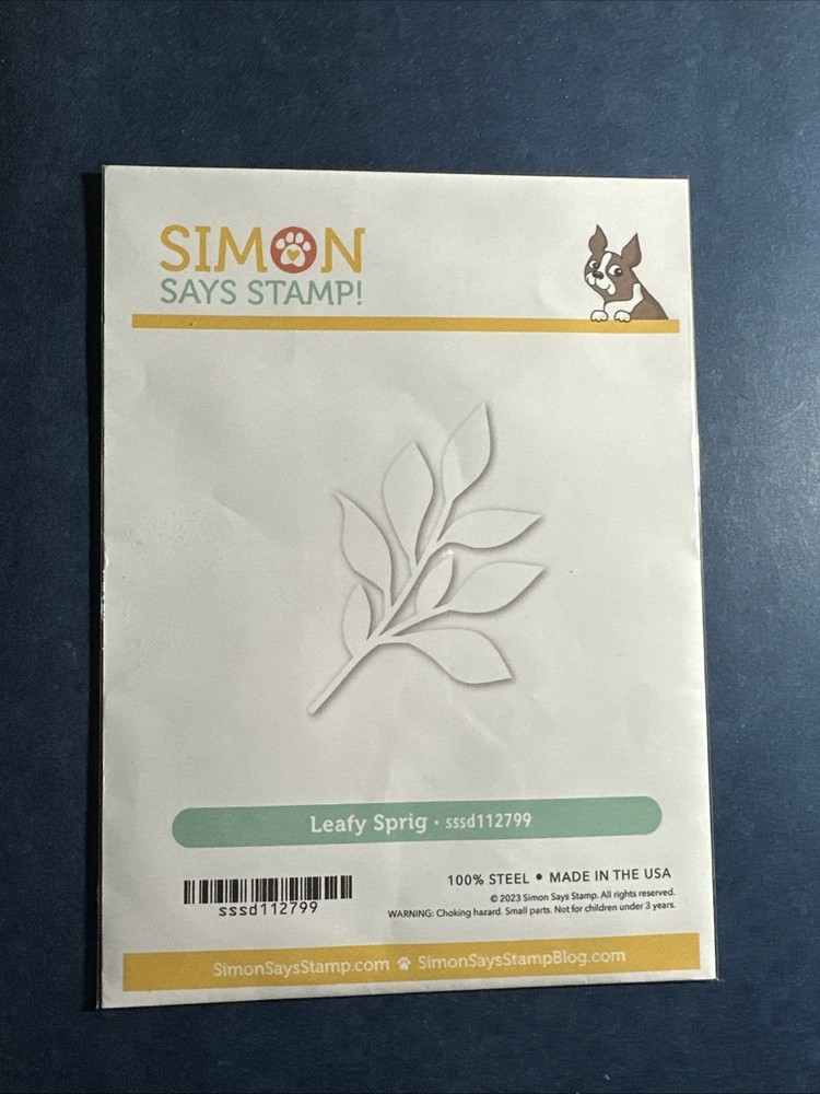 NEW! Simon Says Stamp- LEAFY SPRIG Die - ~2”x3”