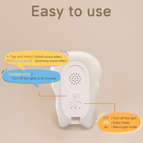 Led Cute Night Light, 7 Colors Dimmable Timer Bedside Lamp, Touch Control Cat