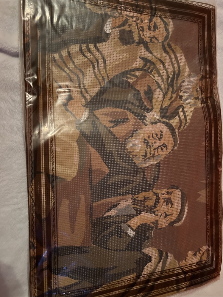 needlepoint canvas handpainted