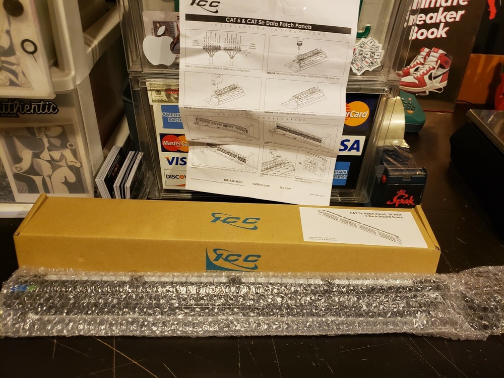 ICC CAT 5e 24 Port Data Patch Panel Rack Mount CAT 6+ NIB